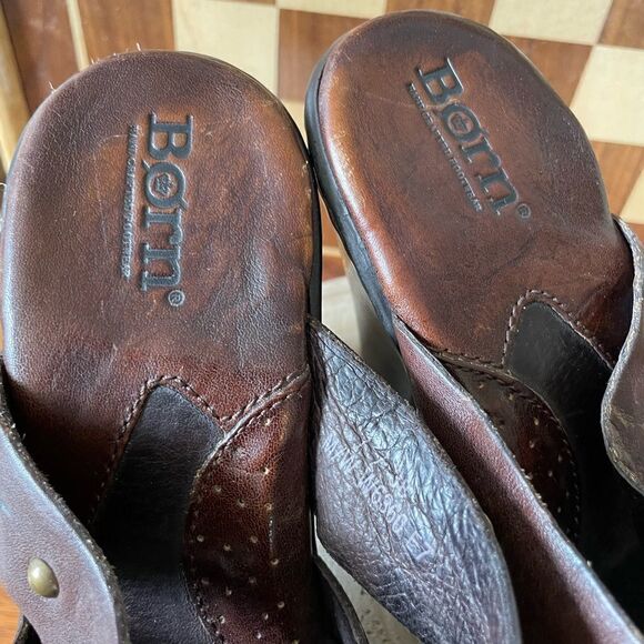 Born Leather Heeled Sandals Size 7 EUC - Picture 3 of 9